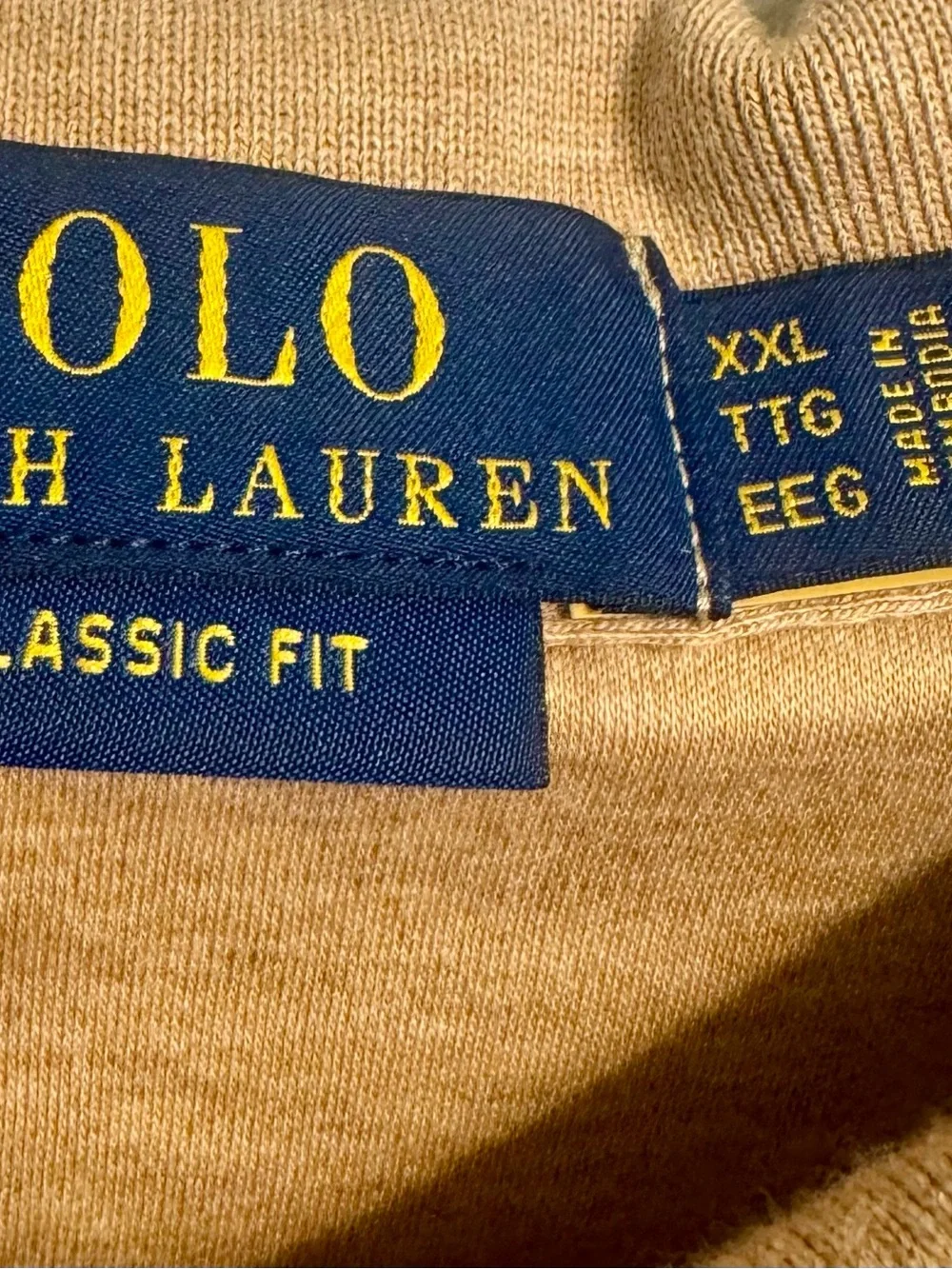 Ralph Lauren Men's Polo in Camel Tan with Embroidered Pony